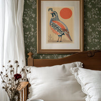 Desert Quail, Fanned and Facing West