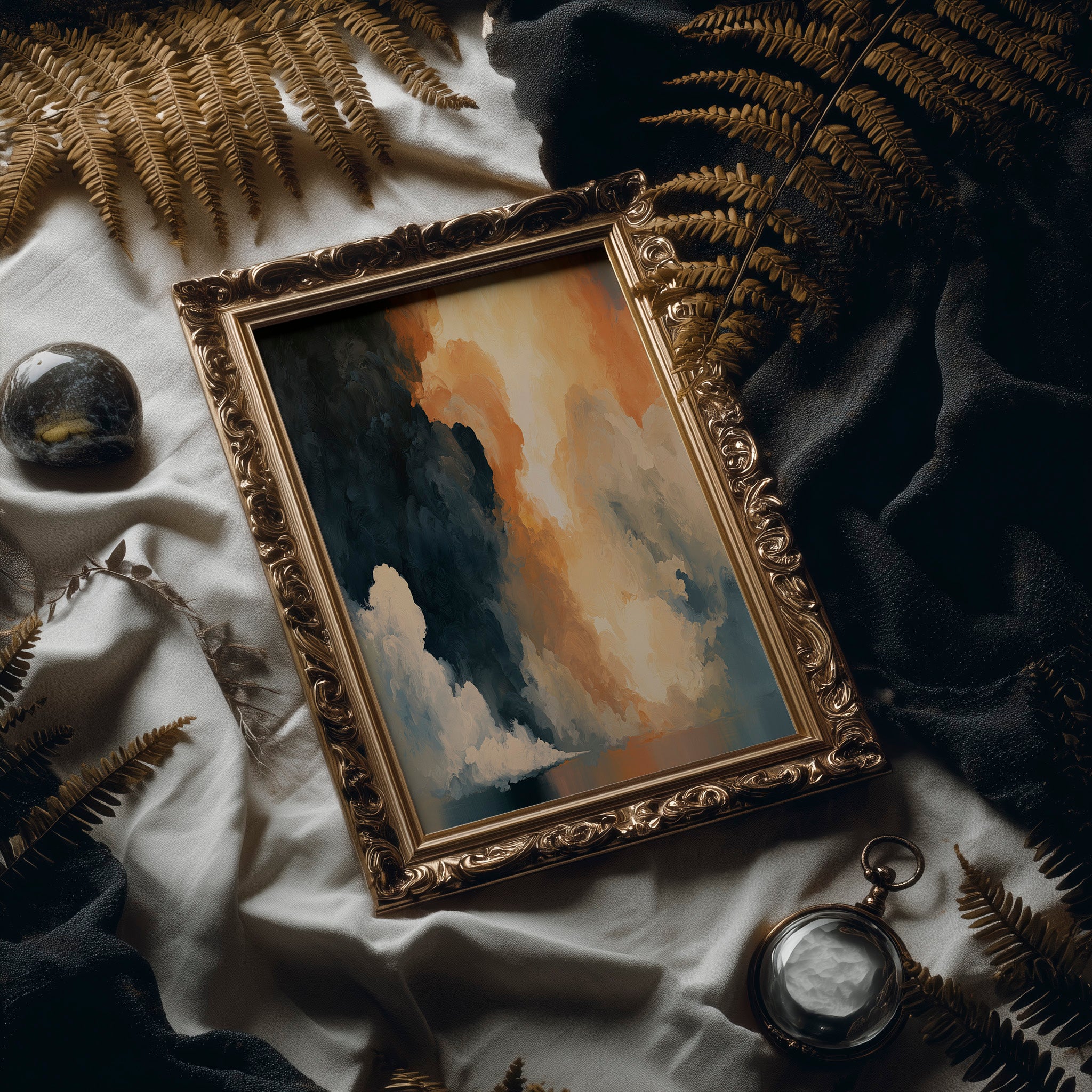 Celestial Drama: Storm & Sunset