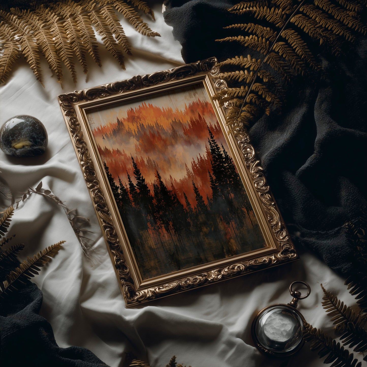 Layers of Autumn Pines