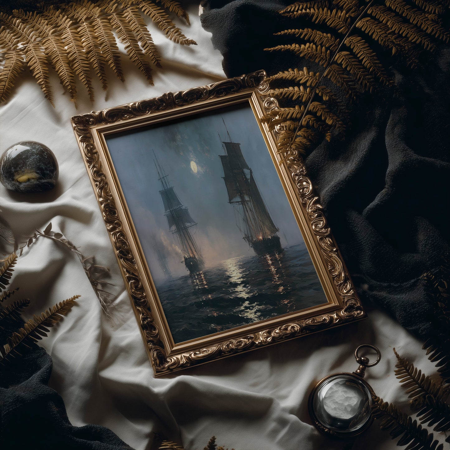 Ghost Ships at Moonrise