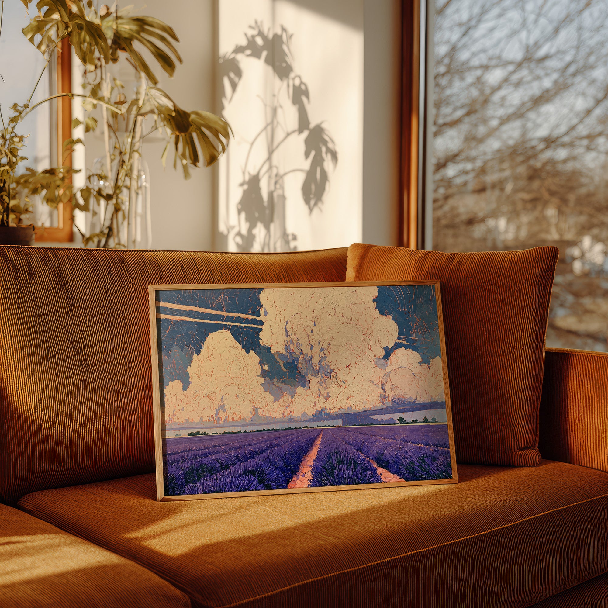 Lavender Rows To A Towering Sky
