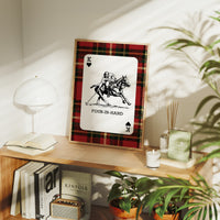 King of Hearts: Red Tartan Polo