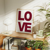 Love in Bold Block Type