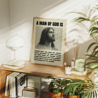 A Man of God: Line Portrait Virtues