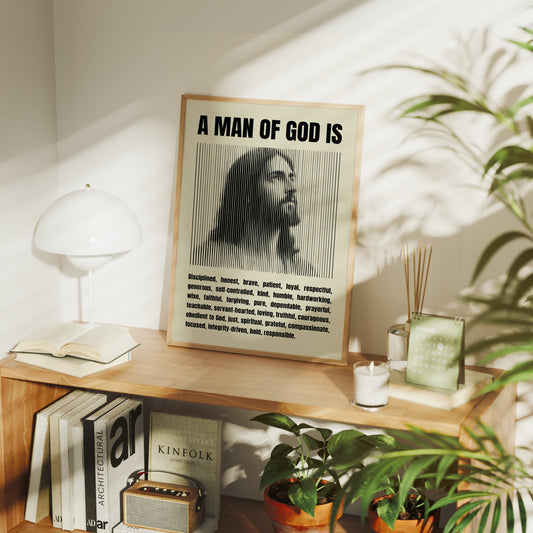 A Man of God: Line Portrait Virtues