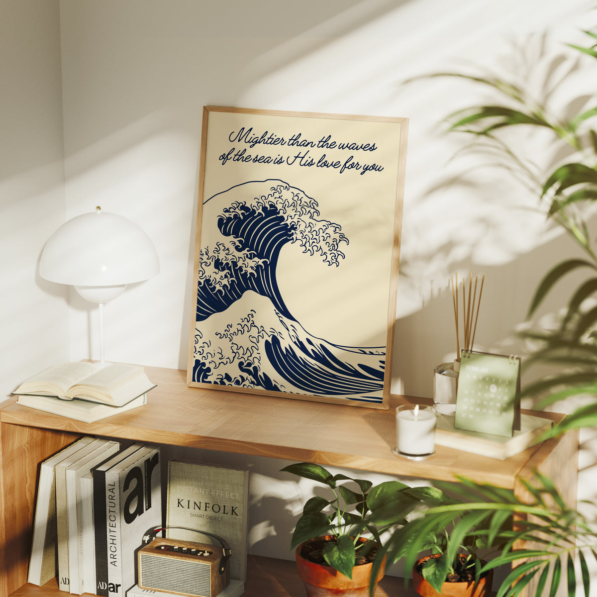 Mightier Than the Waves Scripture Art