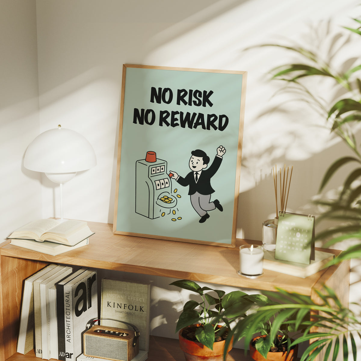 No Risk No Reward Slot Machine Art