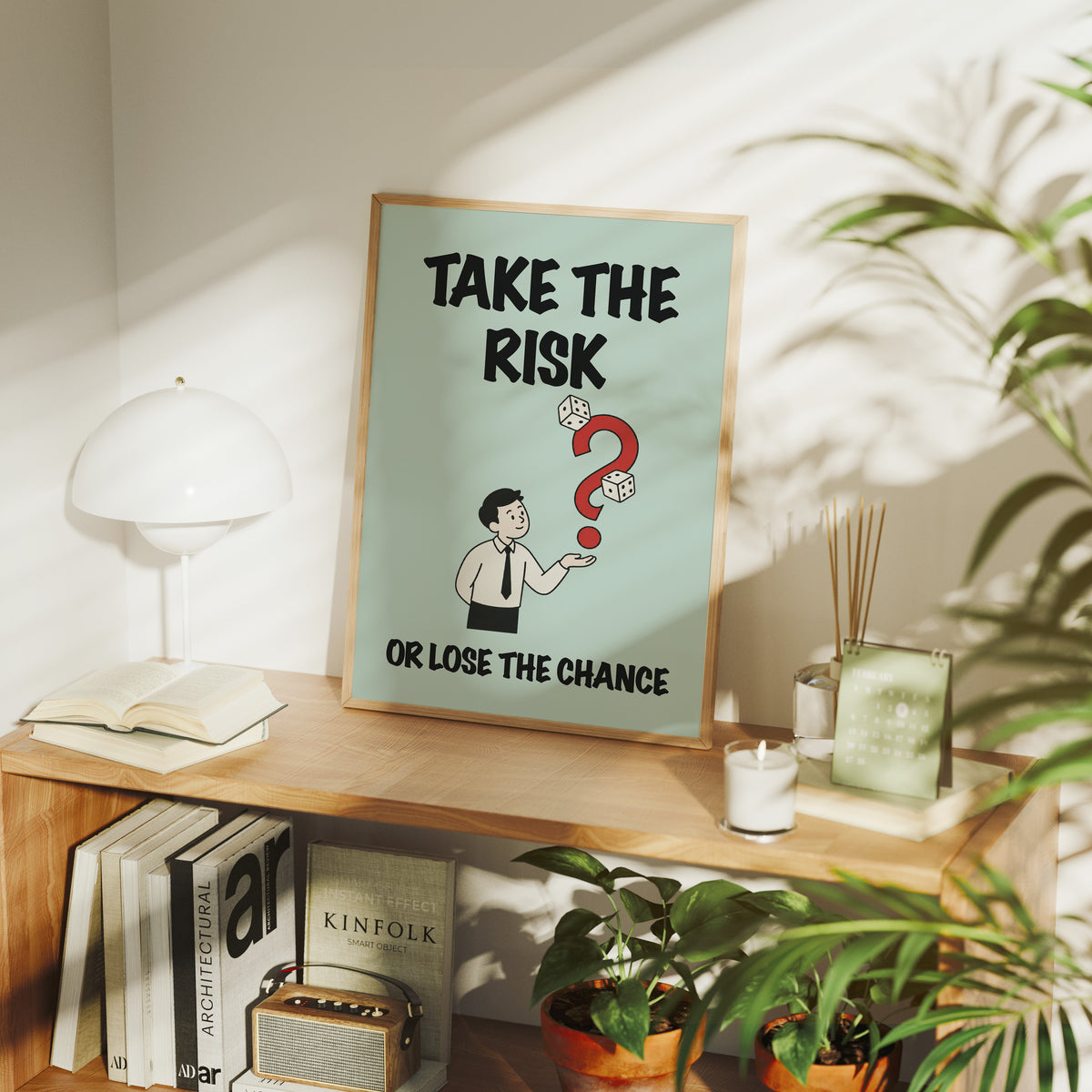Take the Risk Dice Question Mark Art