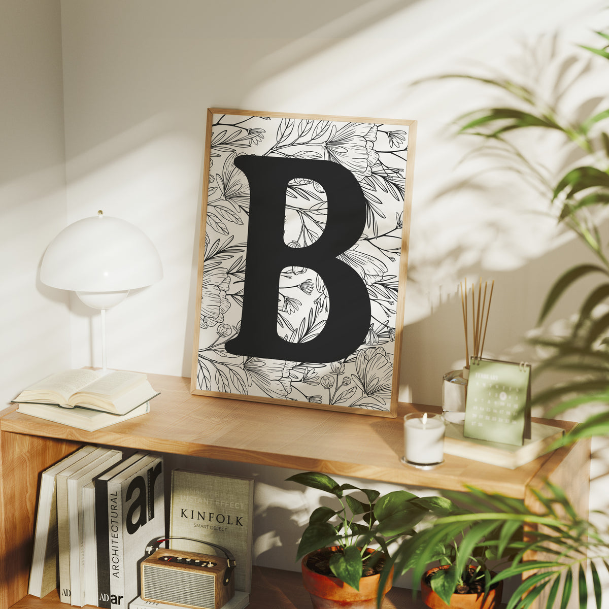 Botanical Letter B Monogram