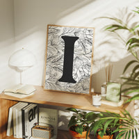 Botanical Letter I Monogram
