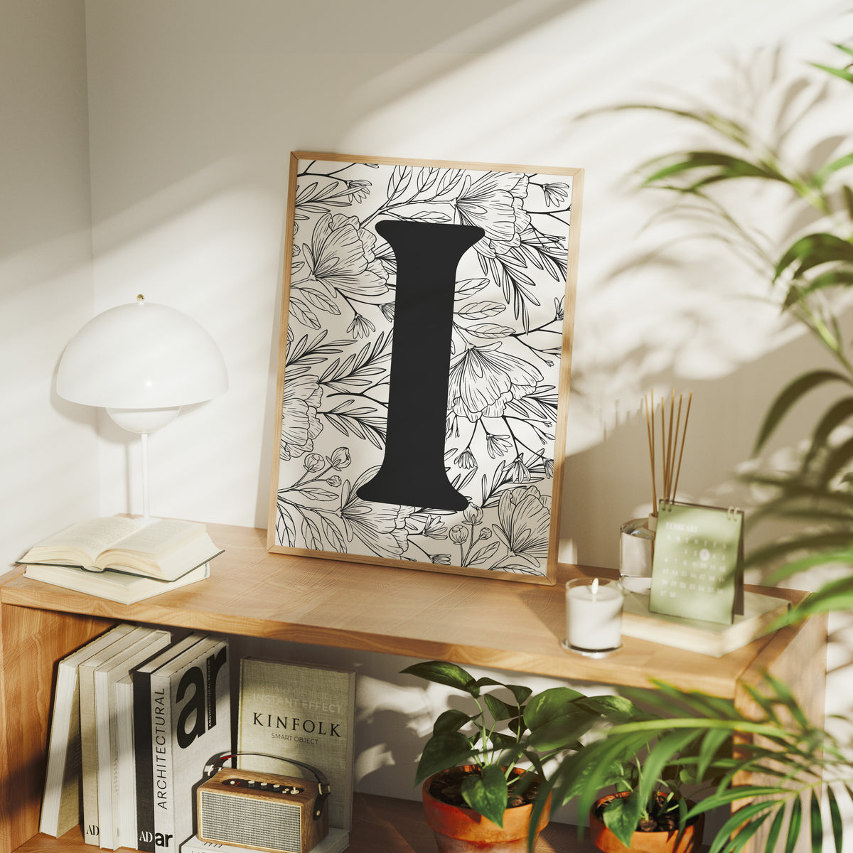 Botanical Letter I Monogram