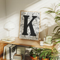Botanical Letter K Monogram
