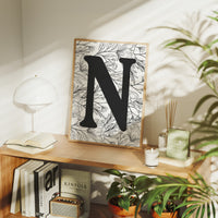 Botanical Letter N Monogram