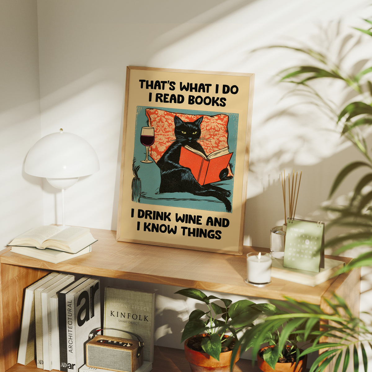Well-Read, Well-Poured, Well-Informed Cat