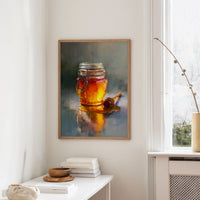 Golden Stillness in Glass