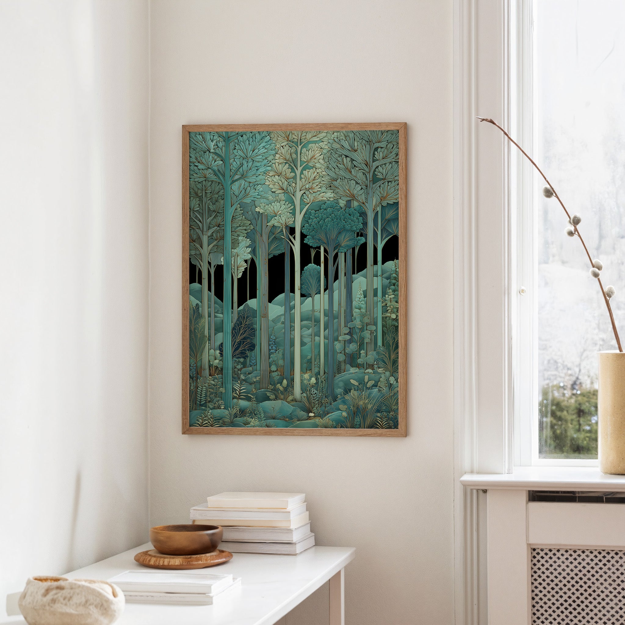 Whispers Through Teal Canopy