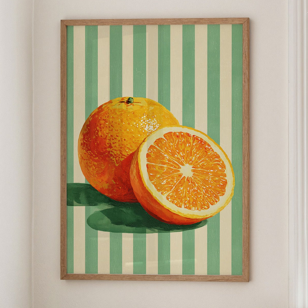 Citrus Glow in Mint Stripes