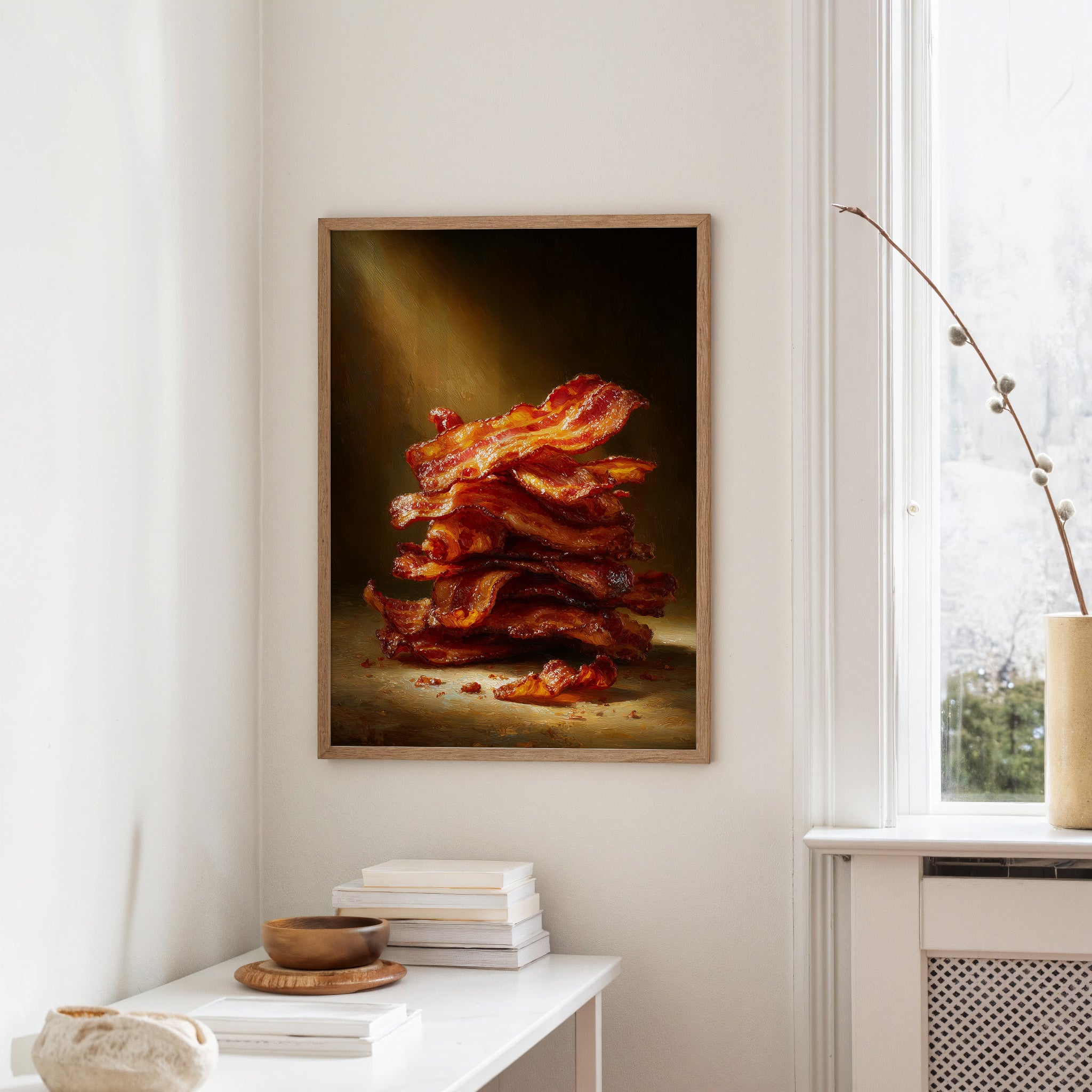 Golden Stack Under Spotlight