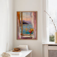 Pastel Window by the Sea