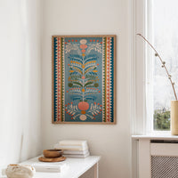 Folk Bloom in Summer Blue