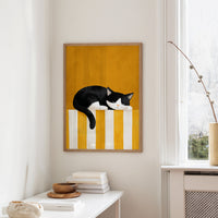 Sunlit Nap in Mustard Stripes