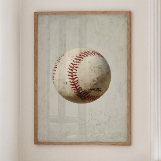 Vintage Baseball in Neutral Tones