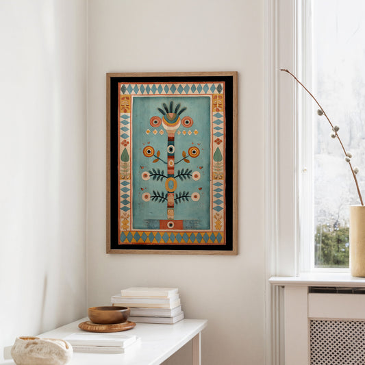 Folk Totem in Teal