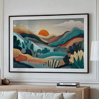Sunset Over Layered Valleys