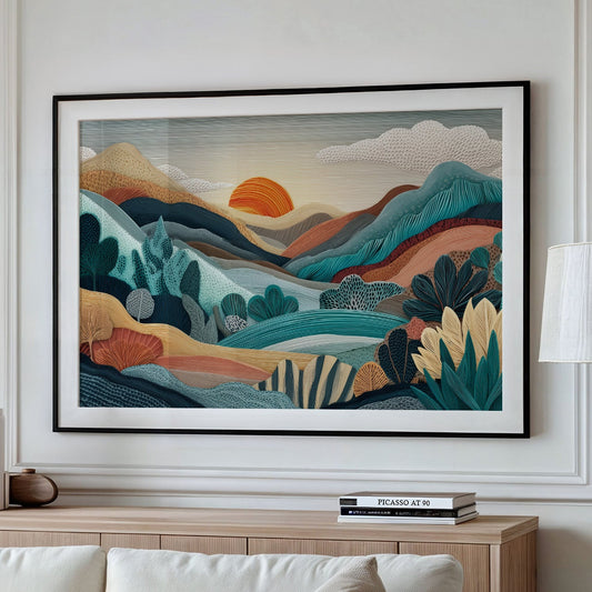 Sunset Over Layered Valleys