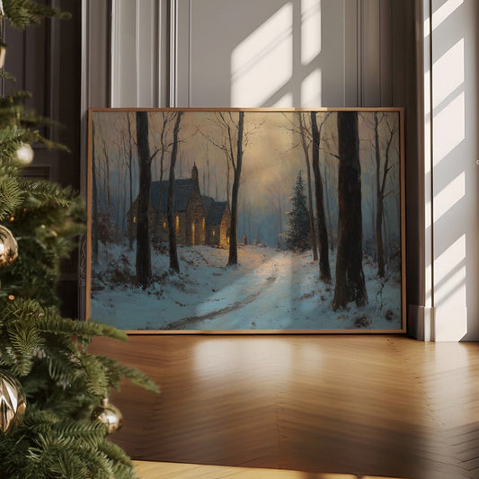 Warm Light in Winter Woods