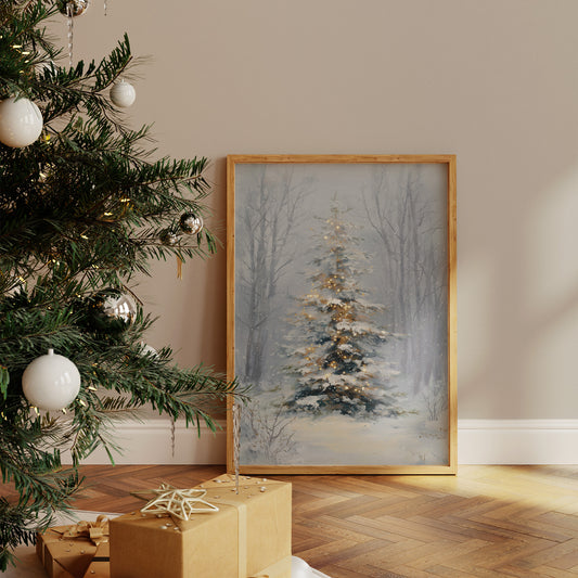 Golden Lights in Winter Silence