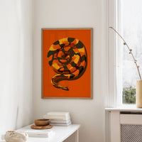 Coiled Heat in Burning Orange