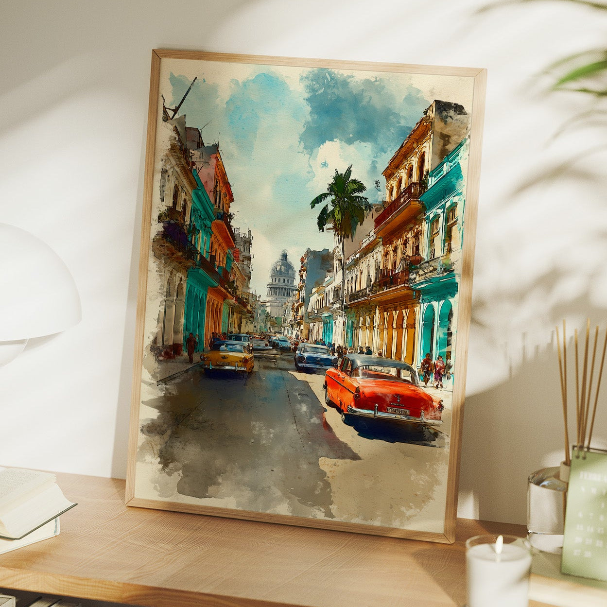 Vintage Havana Street in Sunlight
