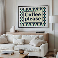 Coffee Please Retro Kitchen Sign