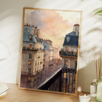 Evening Light Over Paris Rooftops