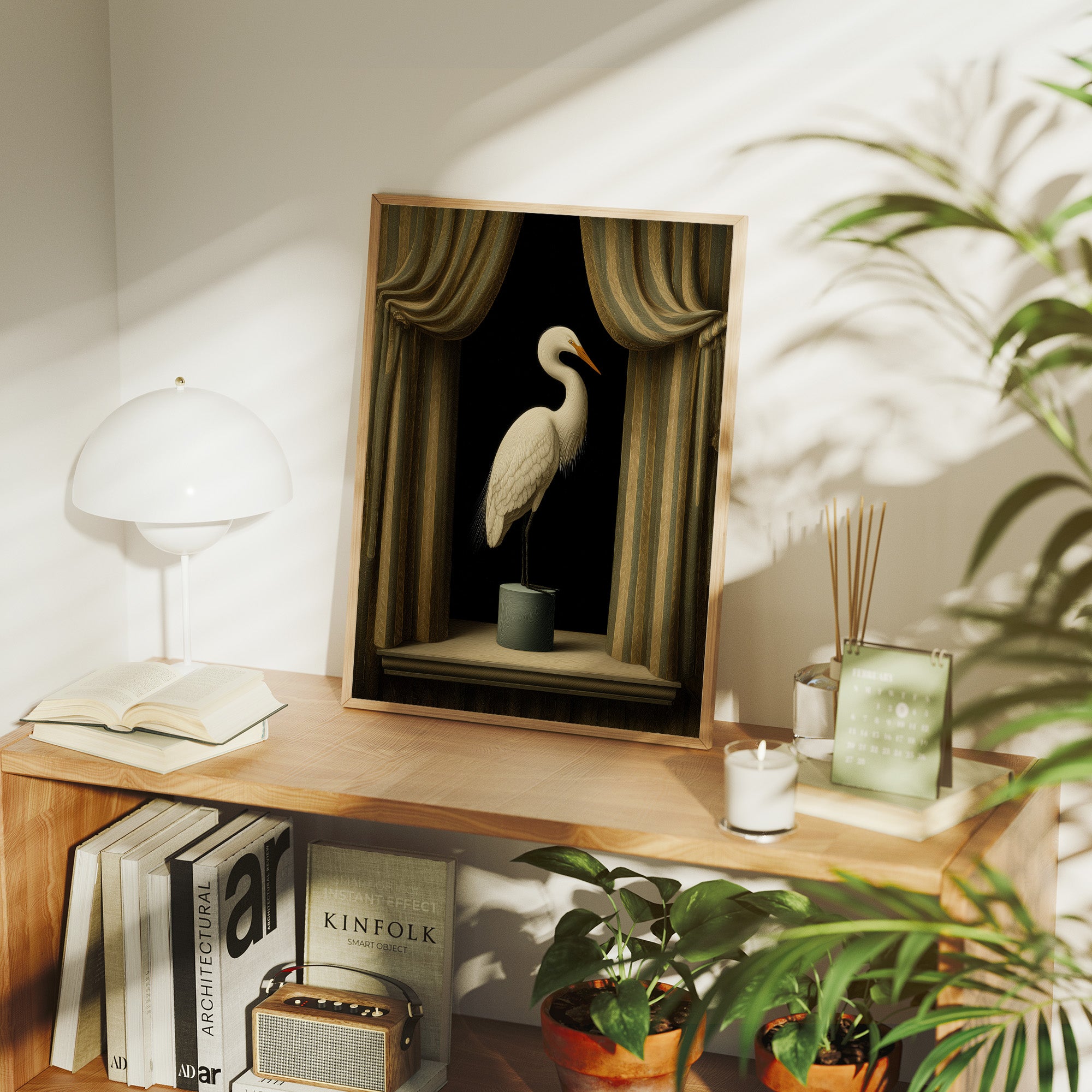Gilded Stillness Behind The Curtain