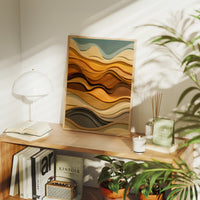 Carved Waves In Warm Grain