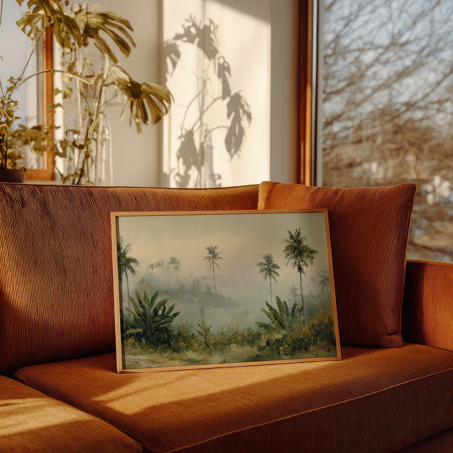 Morning Mist Through Palms