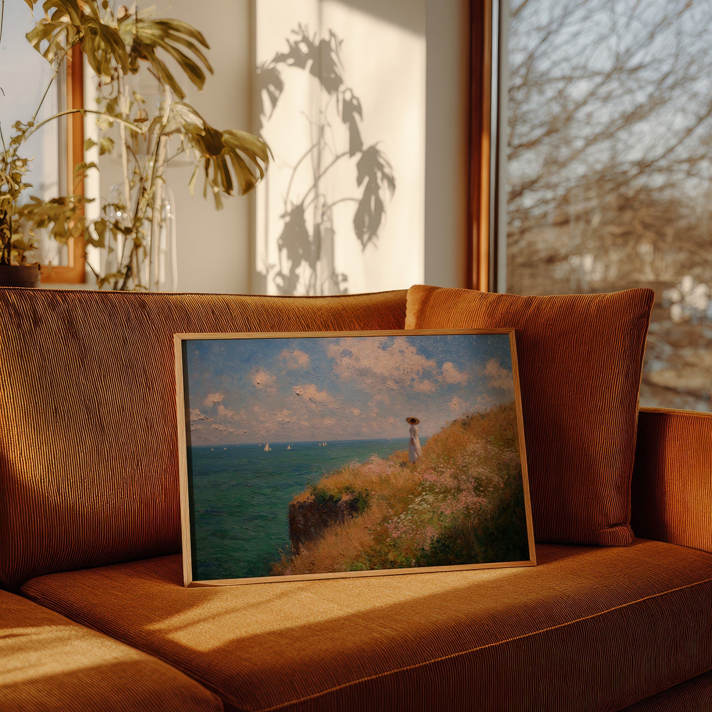 Seaside Reverie on Golden Cliffs