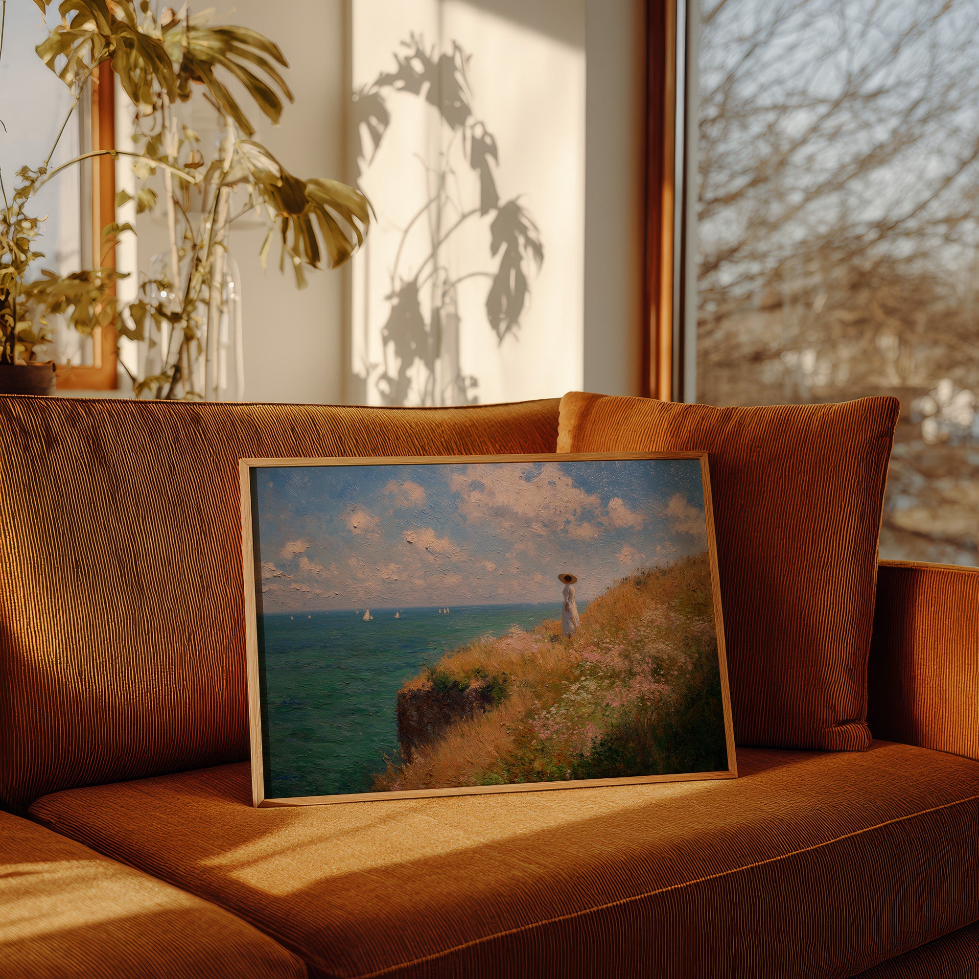Seaside Reverie on Golden Cliffs