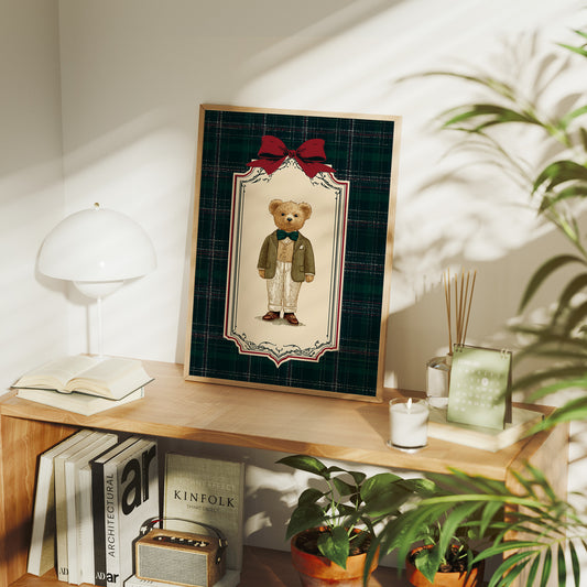 The Gentleman Bear With Emerald Bow