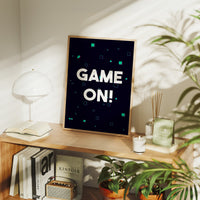 Game On Neon Gamer Art