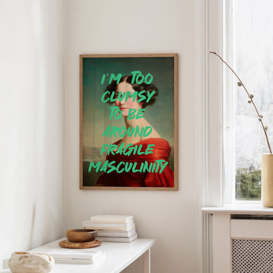 Too Clumsy Vintage Humor Art