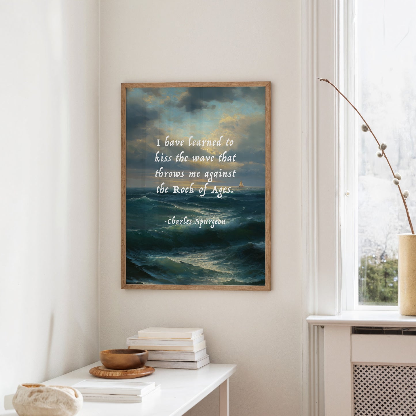 Kiss the Wave Rock of Ages Quote Art