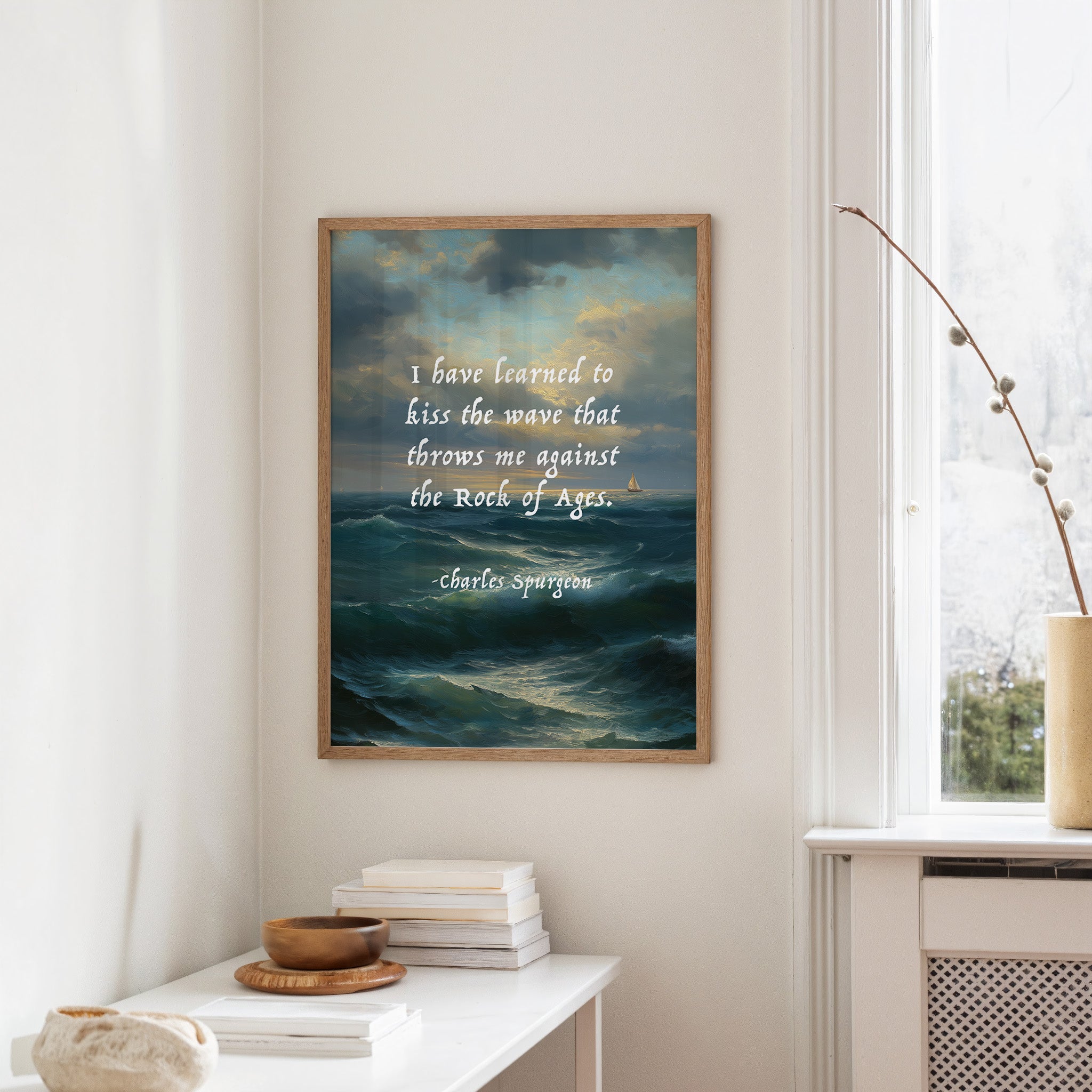 Kiss the Wave Rock of Ages Quote Art