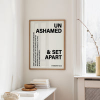 Unashamed and Set Apart