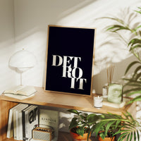 Detroit Bold Typography Print