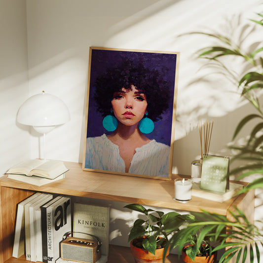 Turquoise Echoes In Violet