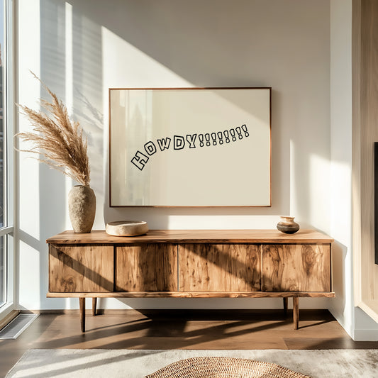 Howdy Western Typography Wall Art