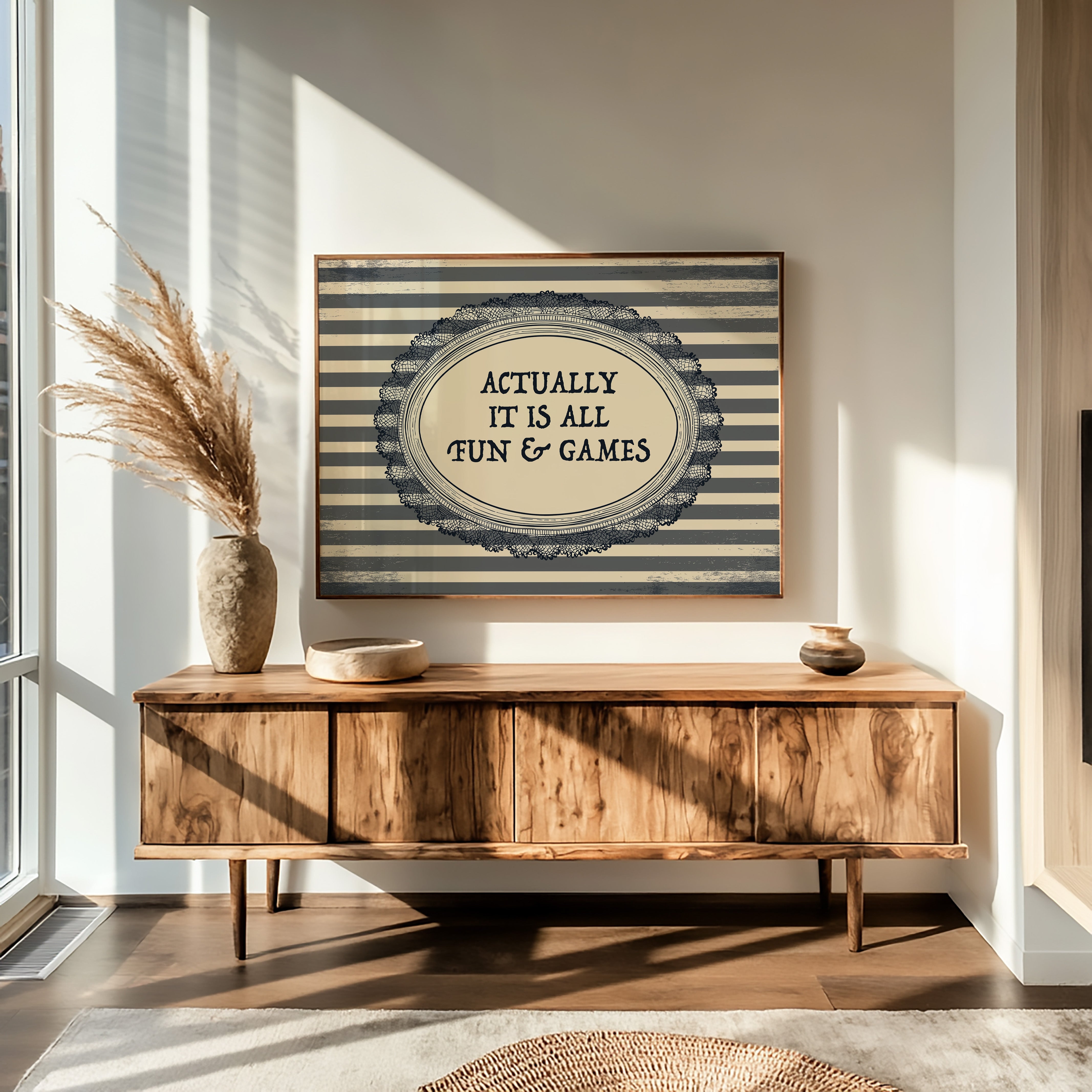 Actually It Is All Fun and Games Vintage Wall Art